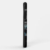 Turquoise- noir comme pierres monogramme coques ip (Dos/Droite)