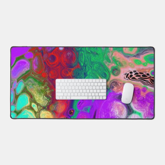 Turquoise, noir, violet, couleur vive (Clavier et souris)