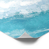 Turquoise oceaangolven poster (Hoek)