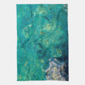 Turquoise oceaanwater theedoek (Verticaal)