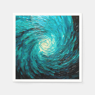 Turquoise Oceaanwerveling Abstract Servet