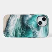 Turquoise Ocean Wave iPhone 15 Hoesje (Achterkant horizontaal)