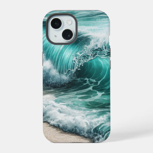 Turquoise Ocean Wave iPhone 15 Hoesje
