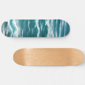 Turquoise Ocean Waves Choppy Surf Skateboard (Horizontaal)