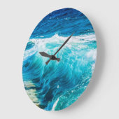 Turquoise Ocean Waves Grote Klok (Hoek)