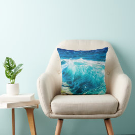 Turquoise Ocean Waves Kussen