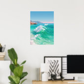 Turquoise ocean waves  poster (Thuiskantoor)