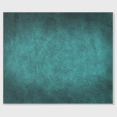 Turquoise Old Faux Leather Cadeaupapier (Vlak)