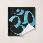 Turquoise Om (Gant de toilette)