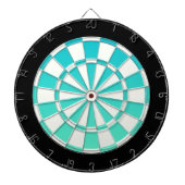 Turquoise Ombre Black en White Dartbord (Voorkant)