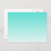 Turquoise Ombre Blank Briefkaart (Voorkant / Achterkant)