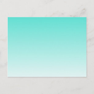 Turquoise Ombre Blank Briefkaart