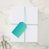 Turquoise Ombre Cadeaulabel (Met Touw)