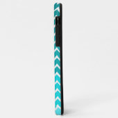 Turquoise Ombre Chevron coque iphone personnalisé (Dos/Gauche)