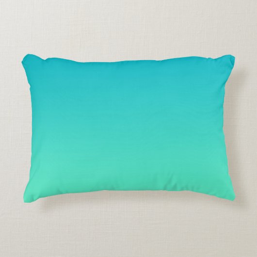 "Turquoise Ombre" Decoratief Kussen (Voorkant)