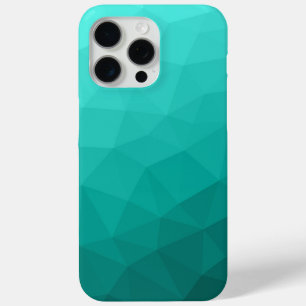 Turquoise ombre gradiënt geometrisch mesh patroon iPhone 15 pro max hoesje