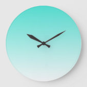 Turquoise Ombre Grote Klok (Voorkant)
