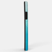 Turquoise Ombre Mandala gepersonaliseerd monogram Case-Mate iPhone Case (Achterkant/rechts)