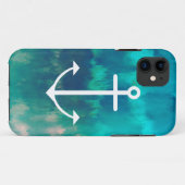 Turquoise Ombre Nautilus Case-Mate iPhone Case (Achterkant (horizontaal))
