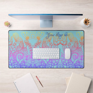 Turquoise Ombre regenboogvlinder Bureaumat