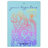 Turquoise Ombre regenboogvlinder Klembord (Achterkant)