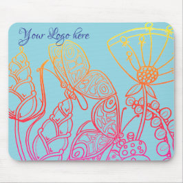 Turquoise Ombre regenboogvlinder Muismat