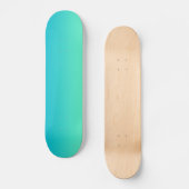 Turquoise Ombre Skateboard (Voorkant)