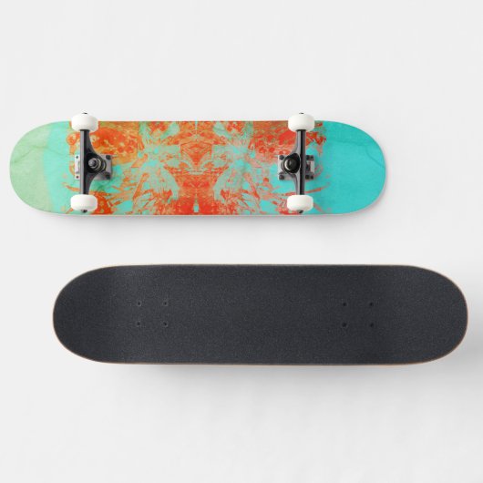Turquoise Ombre Stamp Skateboard (Horizontaal)