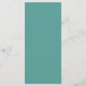 Turquoise Ombre Watercolor Beach Wedding Menu (Dos)