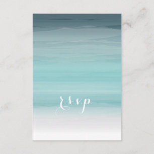 Turquoise Ombré Wedding RSVP