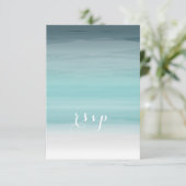 Turquoise Ombré Wedding RSVP (Debout devant)