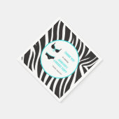 Turquoise Ondergoed Feest Bedankt Servet (Hoek)