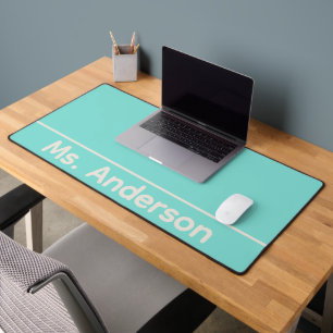 Turquoise Onderwijzer Bureaumat