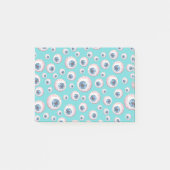 Turquoise-oogbalpatroon Post-it® Notes (Voorkant)