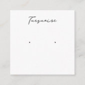 Turquoise Oorbel Sieraden Display Kaart (Voorkant)