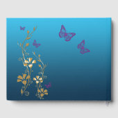 Turquoise, Or, Floral Violet, Papillons Livre d'or (Verso)