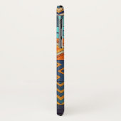 Turquoise & Orange Patchwork  Case-Mate iPhone Case (Achterkant/links)