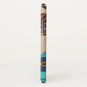 Turquoise & Orange Patchwork  Case-Mate iPhone Case (Achterkant / rechts)