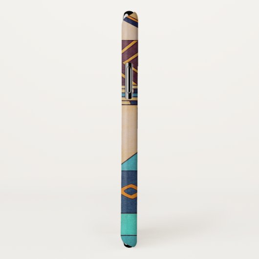 Turquoise & Orange Patchwork  Case-Mate iPhone Case (Achterkant / rechts)