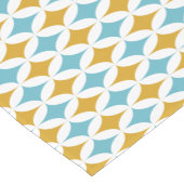 Turquoise Oranje Diamond Circle Pattern Mideeuw Korte Tafelloper (Hoek)