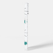 Turquoise Oranje Franciscan Starburst Mid Century Case-Mate iPhone Case (Achterkant / Rechts)