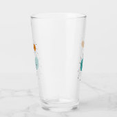 Turquoise Oranje Franciscan Starburst Mid Century Glas (Rechts)