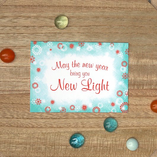 Turquoise, Oranje kerstKaart Kaart