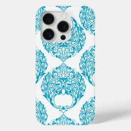 Turquoise ornament iPhone 15 pro case