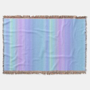 Turquoise Paars Blue Green Rainbow Throw Blanket Deken