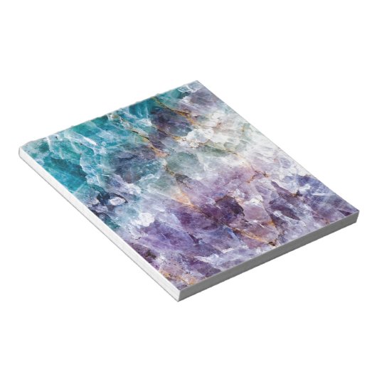 Turquoise & Paars kwarts Crystal Notitieblok (Schuin)