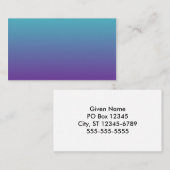Turquoise Paarse Ombre Visitekaartje (Voorkant / Achterkant)