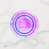 Turquoise, Paarse, roze pastel Waterverf Abstract Confetti (Kleine voorkant)