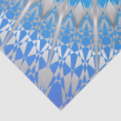 Turquoise Paarse Silver Turtle Mandala Tissuepapier (Detail)