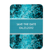 Turquoise pailletten kijken disco spiegels Bling Magneet (Verticaal)